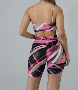 Pink Sidelines Short Set